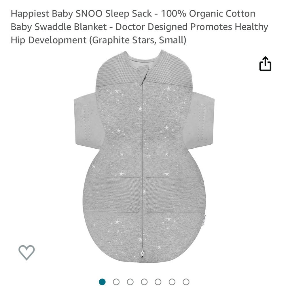Happiest Baby SNOO Sleep Sack  - (Graphite Stars, Small)